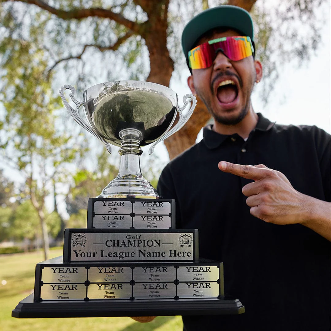 15" Golf Grand Champion Tiered Perpetual Trophy - Image 2