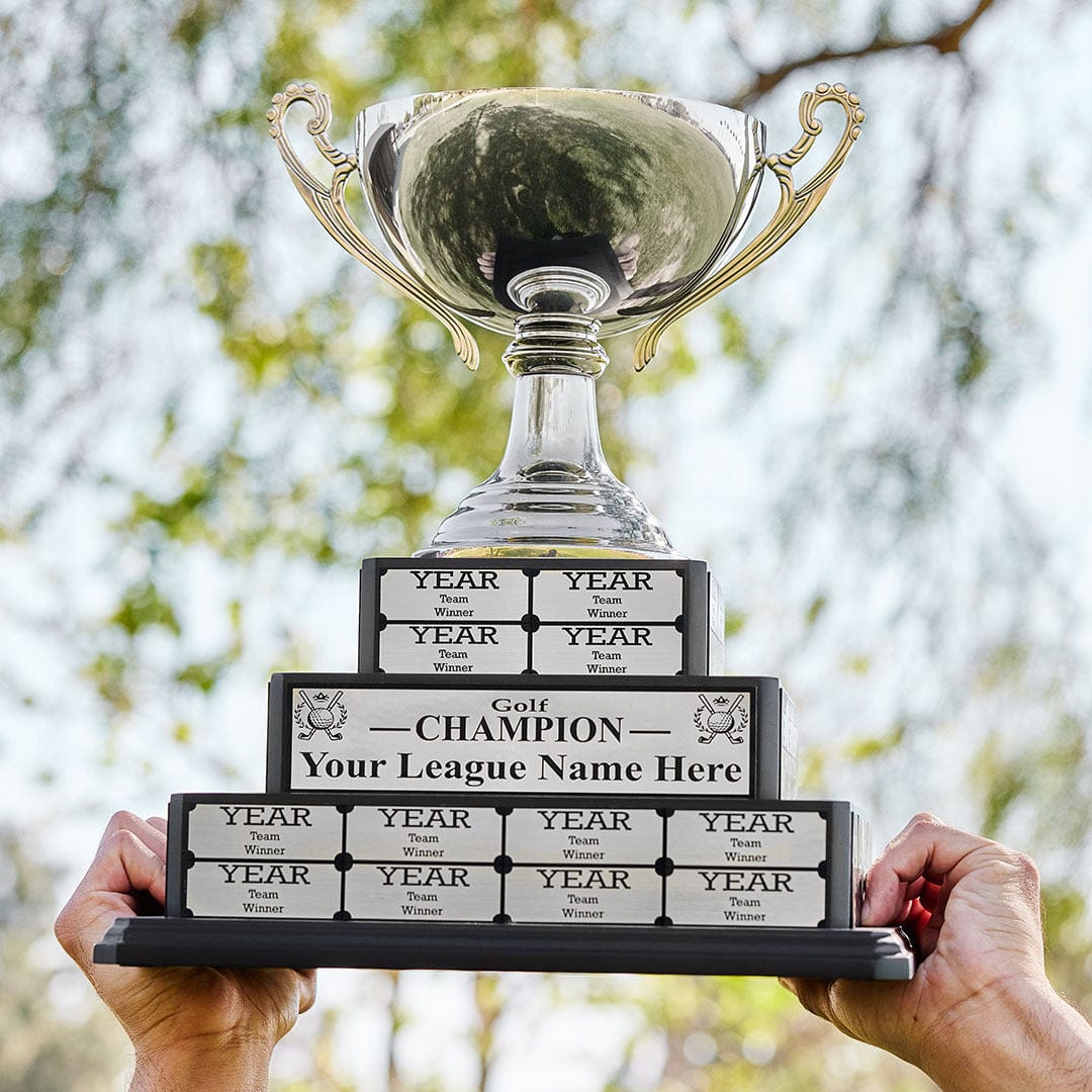 15" Golf Grand Champion Tiered Perpetual Trophy - Image 3