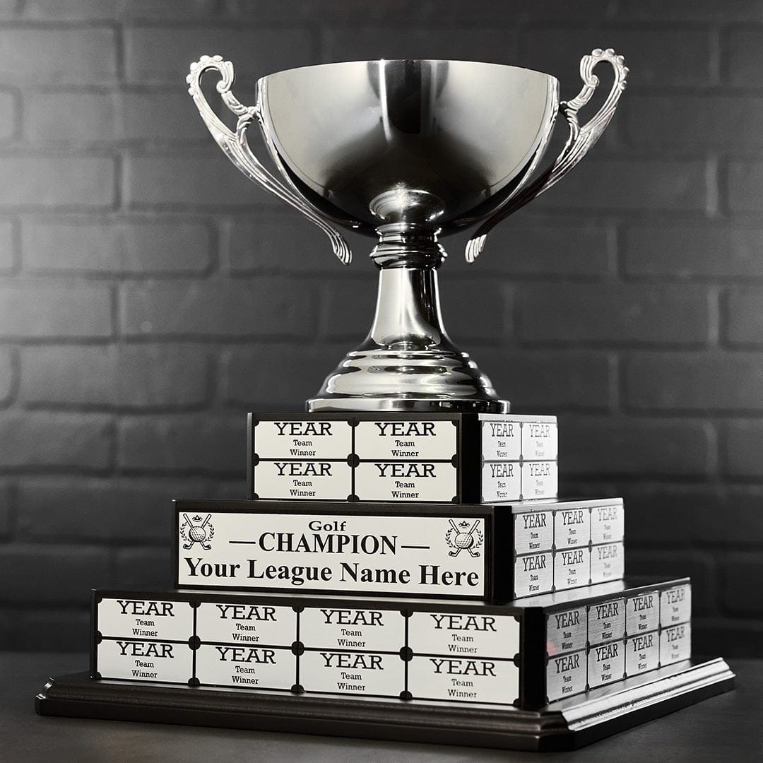 15" Golf Grand Champion Tiered Perpetual Trophy - Image 4