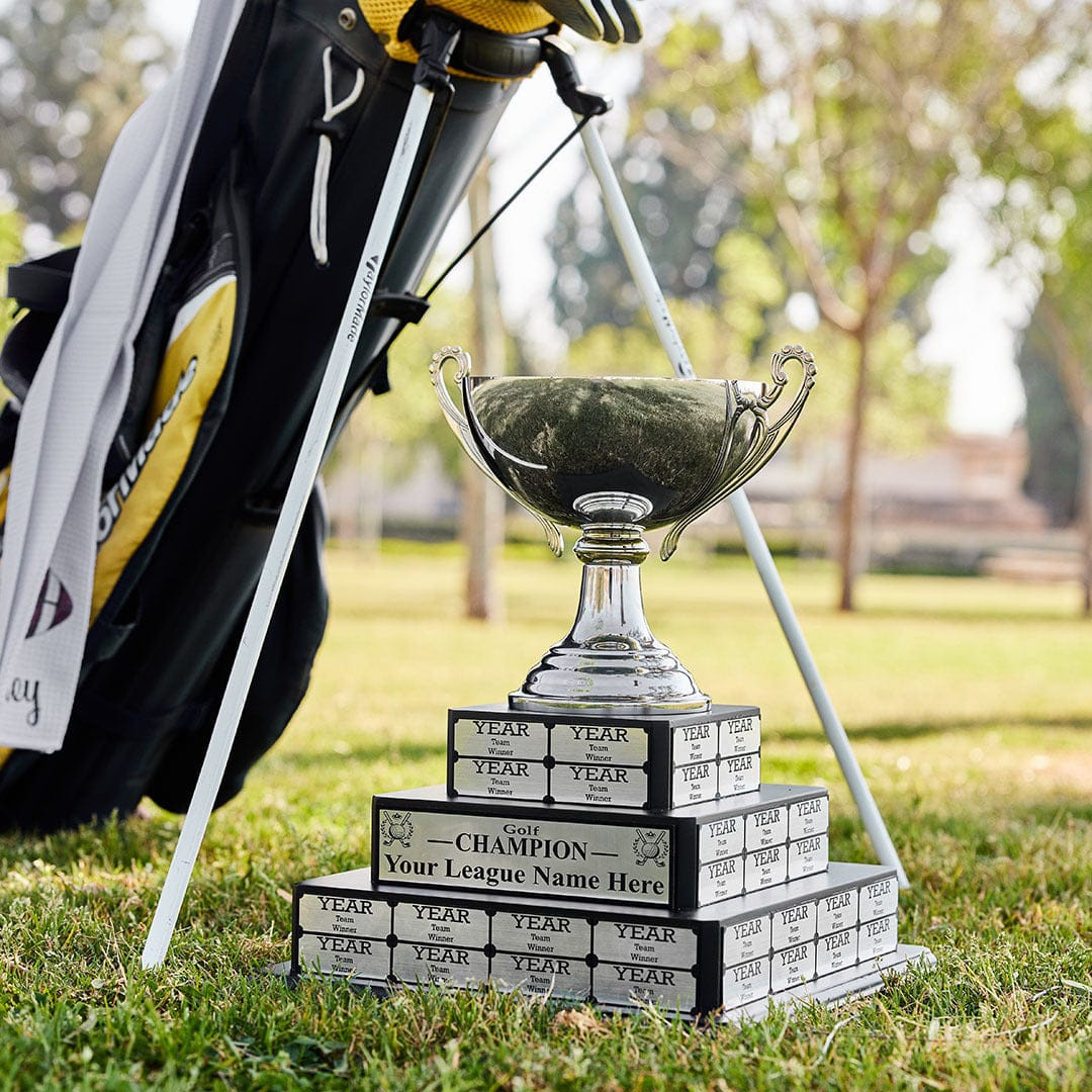 15" Golf Grand Champion Tiered Perpetual Trophy - Image 5