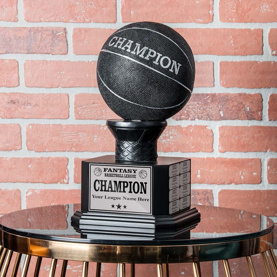 15" Perpetual Basketball Trophy – Black Basketball - Image 2