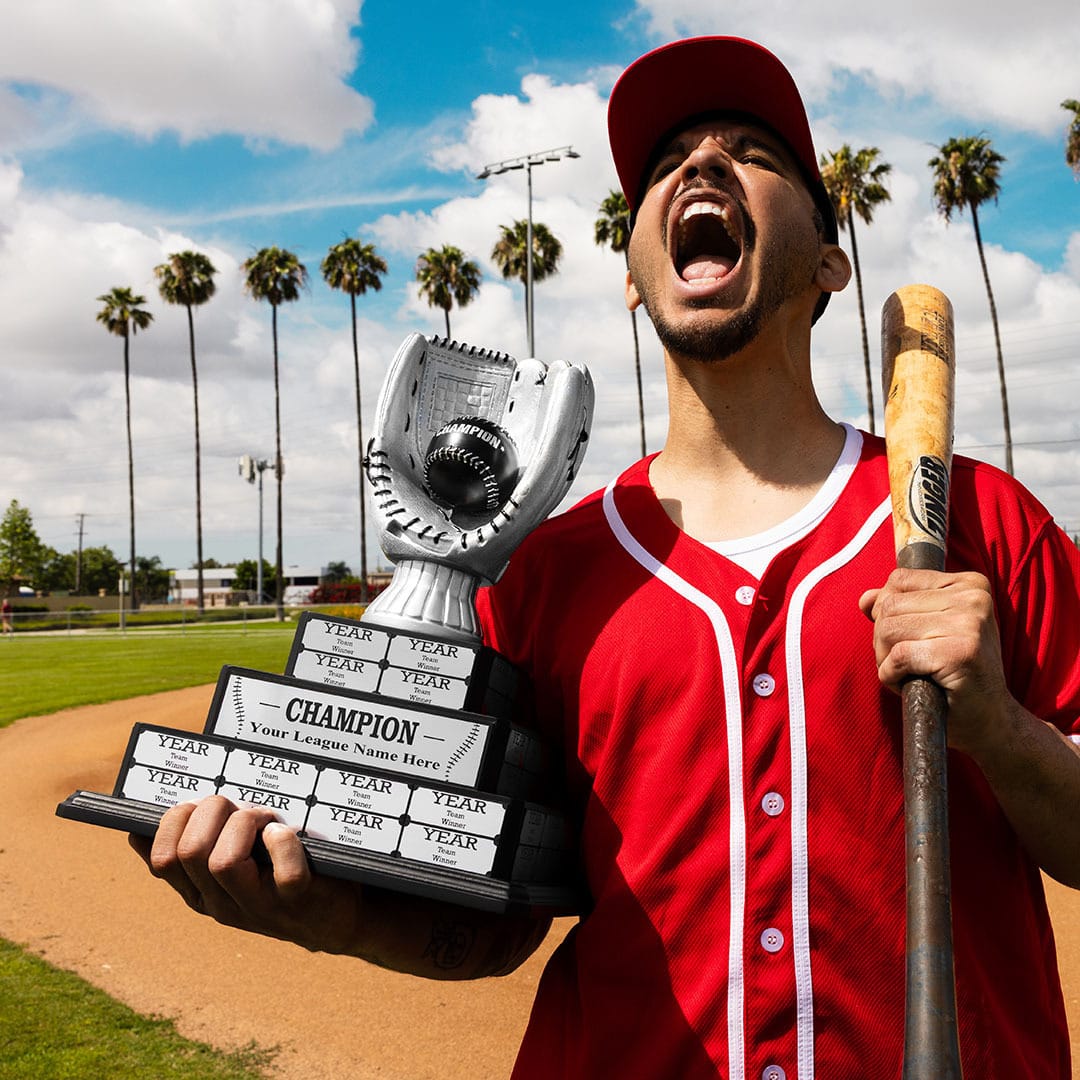 17" Baseball Tiered Perpetual Trophy - Image 2