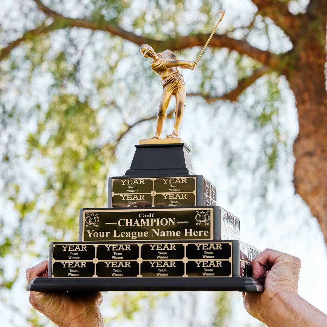17" Golf Champion Tiered Perpetual Trophy - Image 6