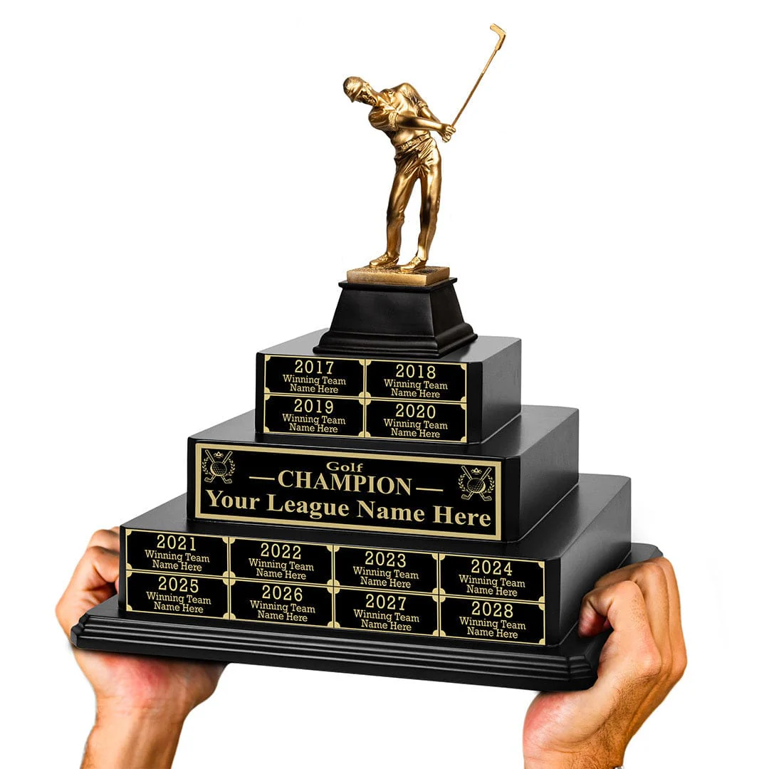 17" Golf Champion Tiered Perpetual Trophy - Image 7