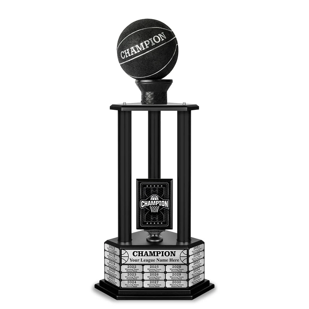 26-36” Black Basketball Trophy - Image 18