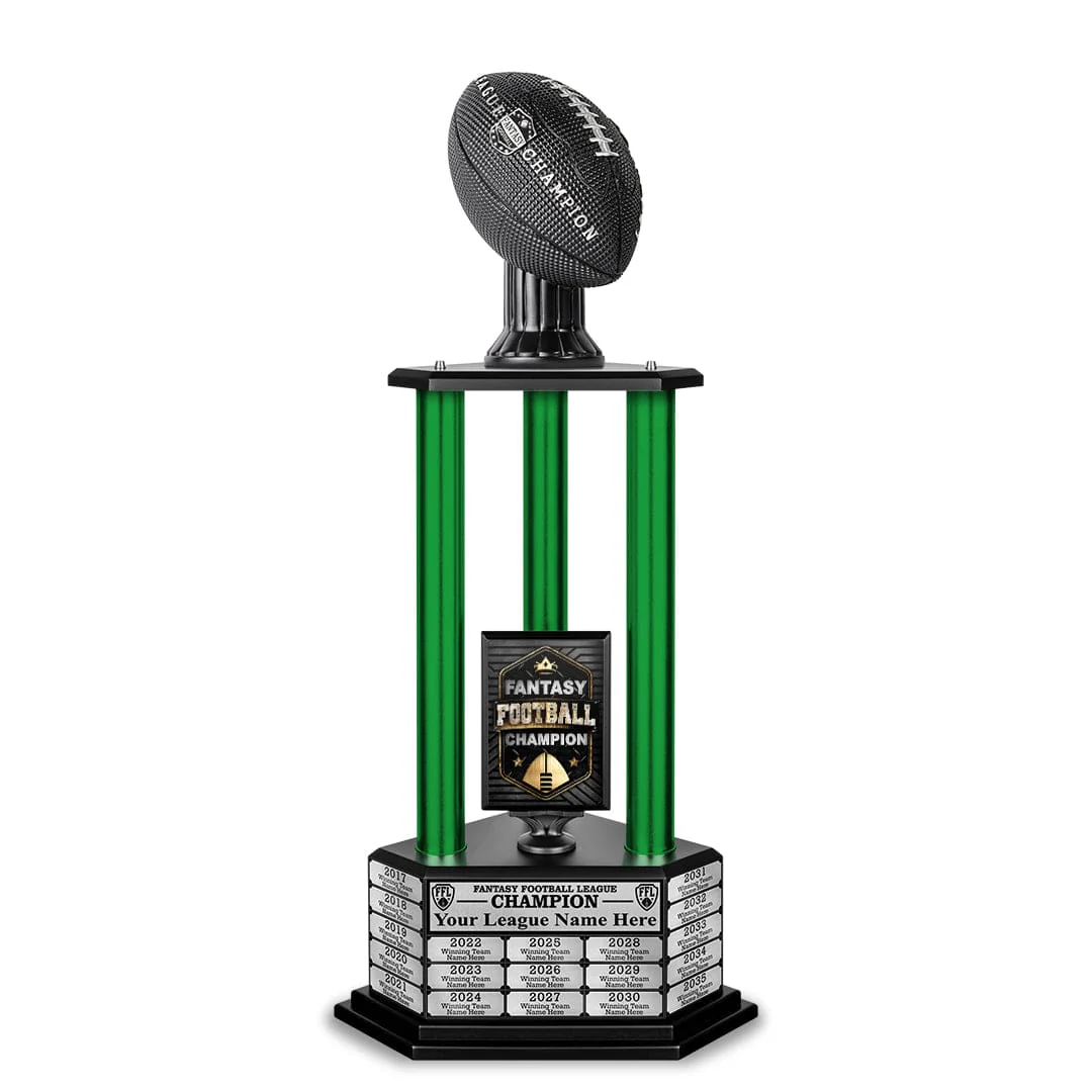 26”-36” Green Column Fantasy Football Perpetual Trophy - Image 12