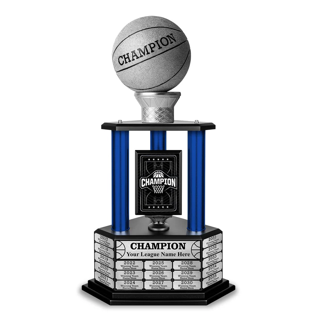 26-36” Silver Basketball Trophy - Image 3