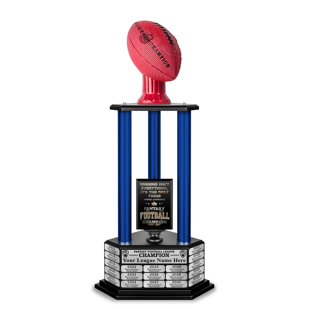 26"-36" Perpetual Fantasy Football Trophy - Red Football - Image 11
