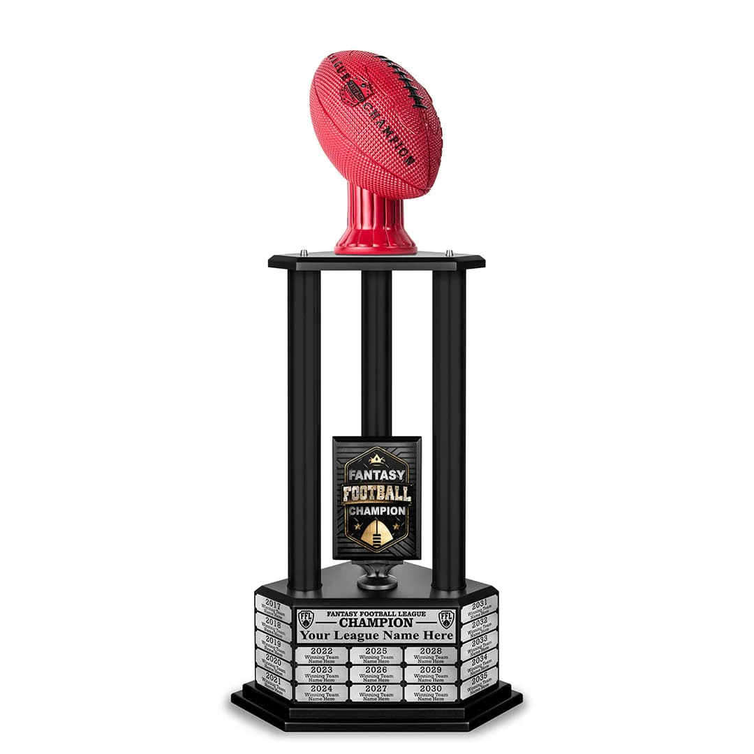 26"-36" Perpetual Fantasy Football Trophy - Red Football - Image 12