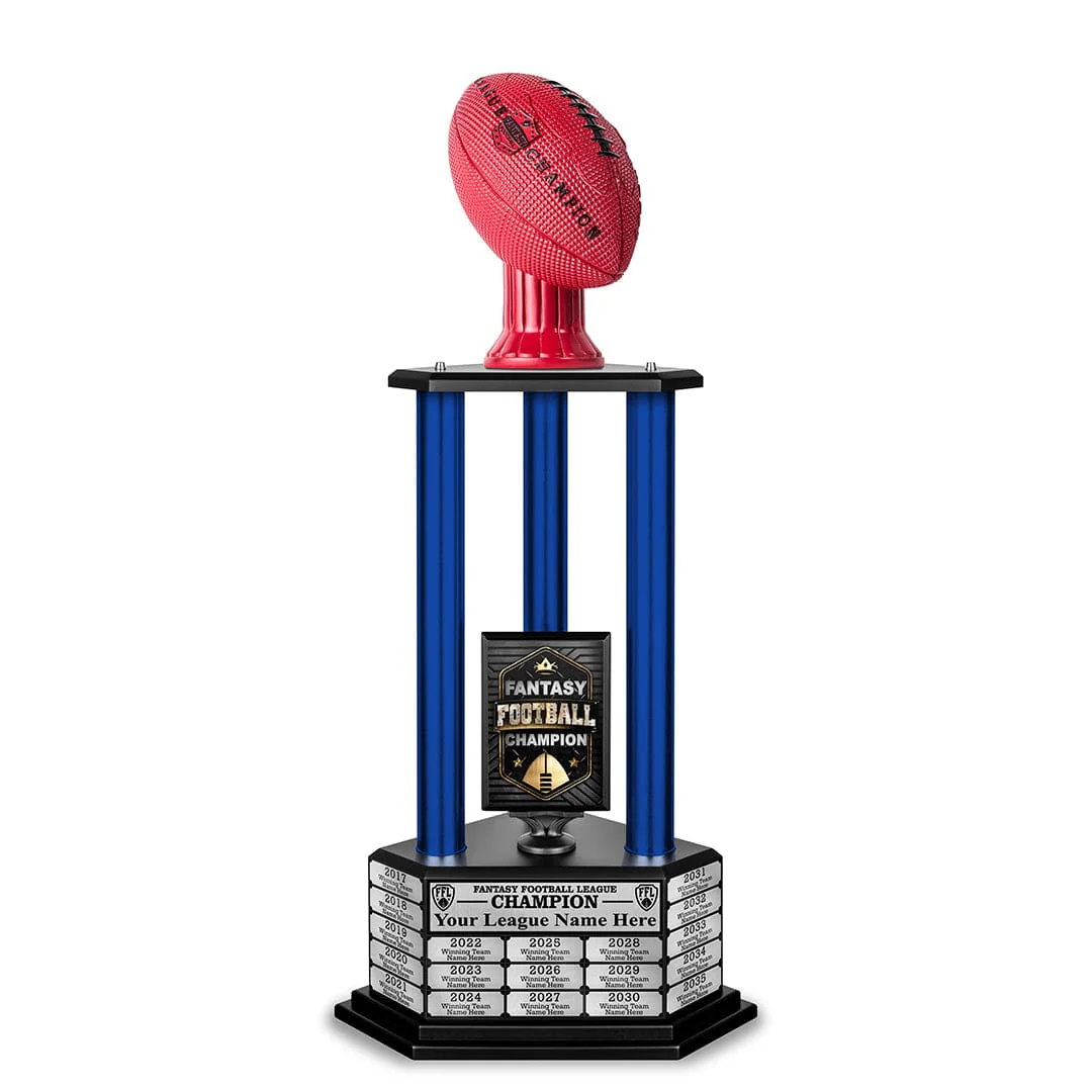 26"-36" Perpetual Fantasy Football Trophy - Red Football - Image 16