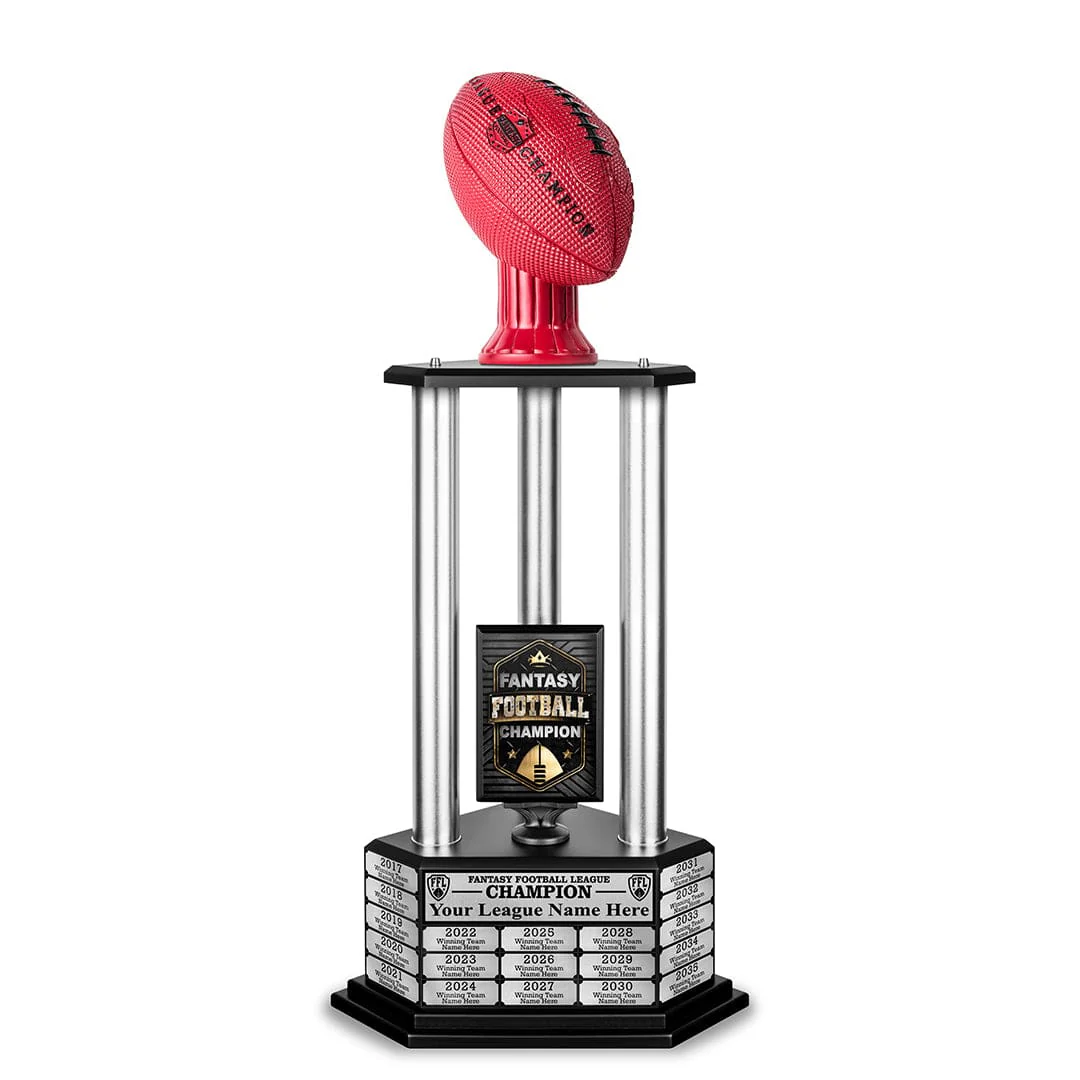 26"-36" Perpetual Fantasy Football Trophy - Red Football - Image 9