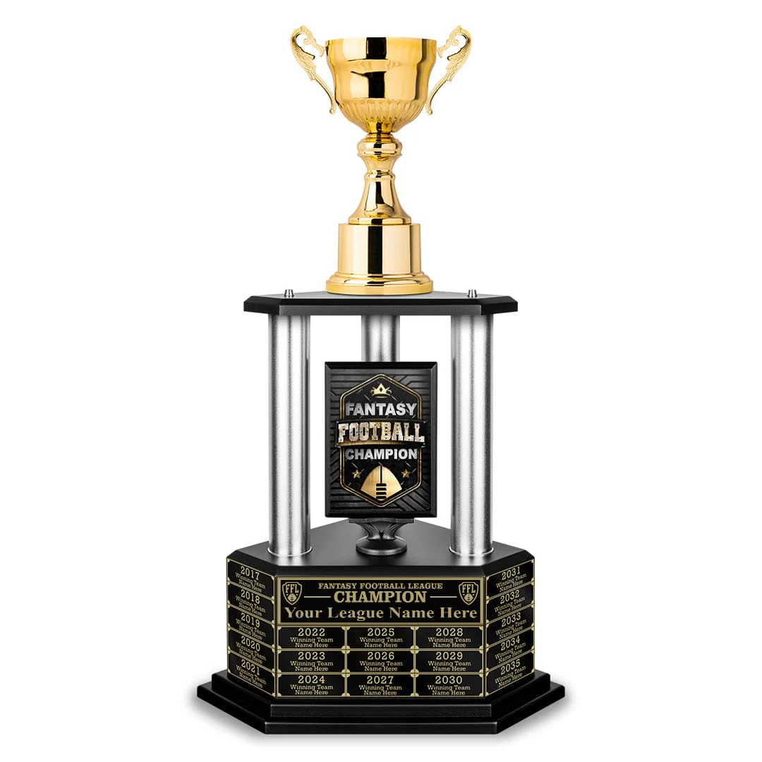 26"-36” Fantasy Football Perpetual Trophy - Gold Cup - Image 11
