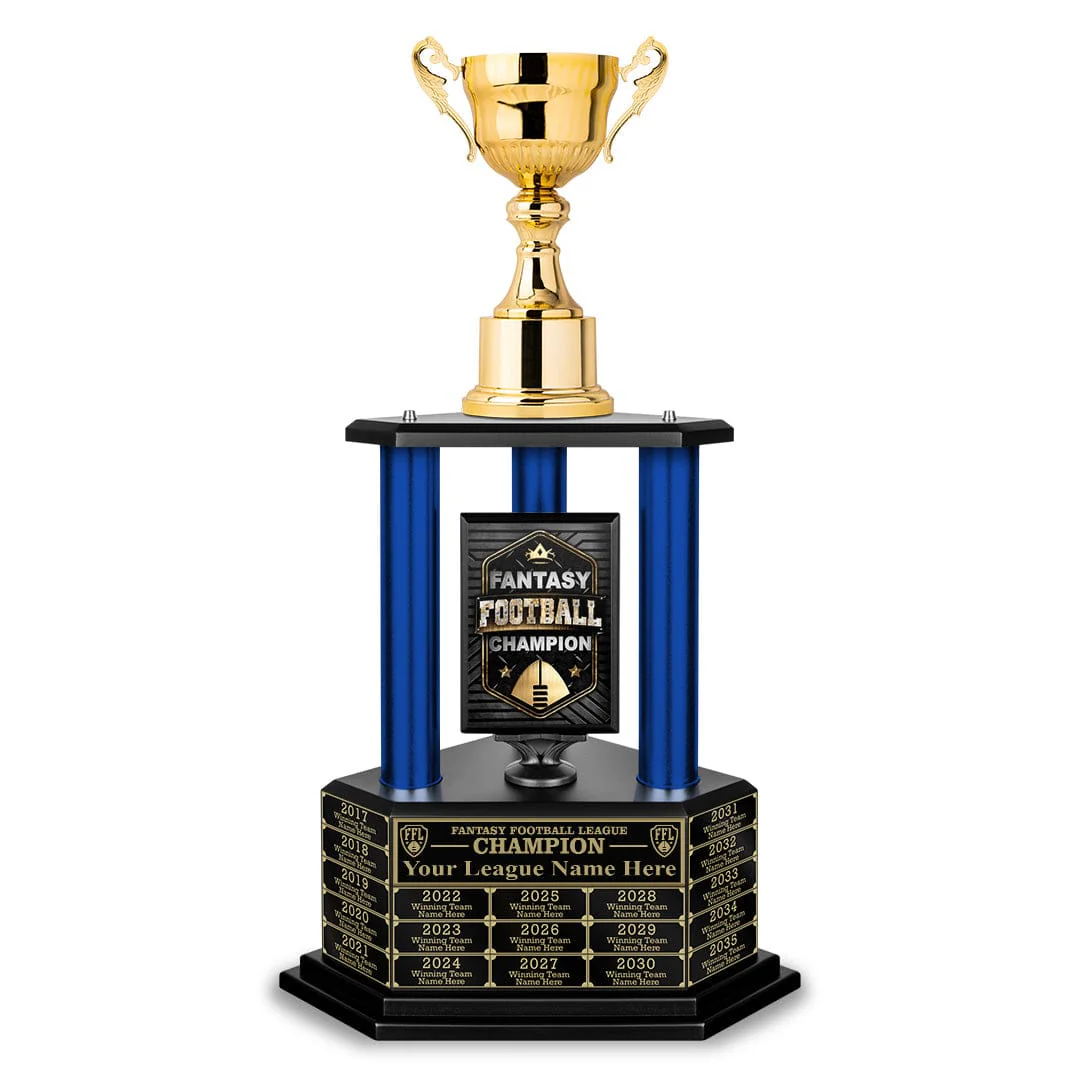 26"-36” Fantasy Football Perpetual Trophy - Gold Cup - Image 12