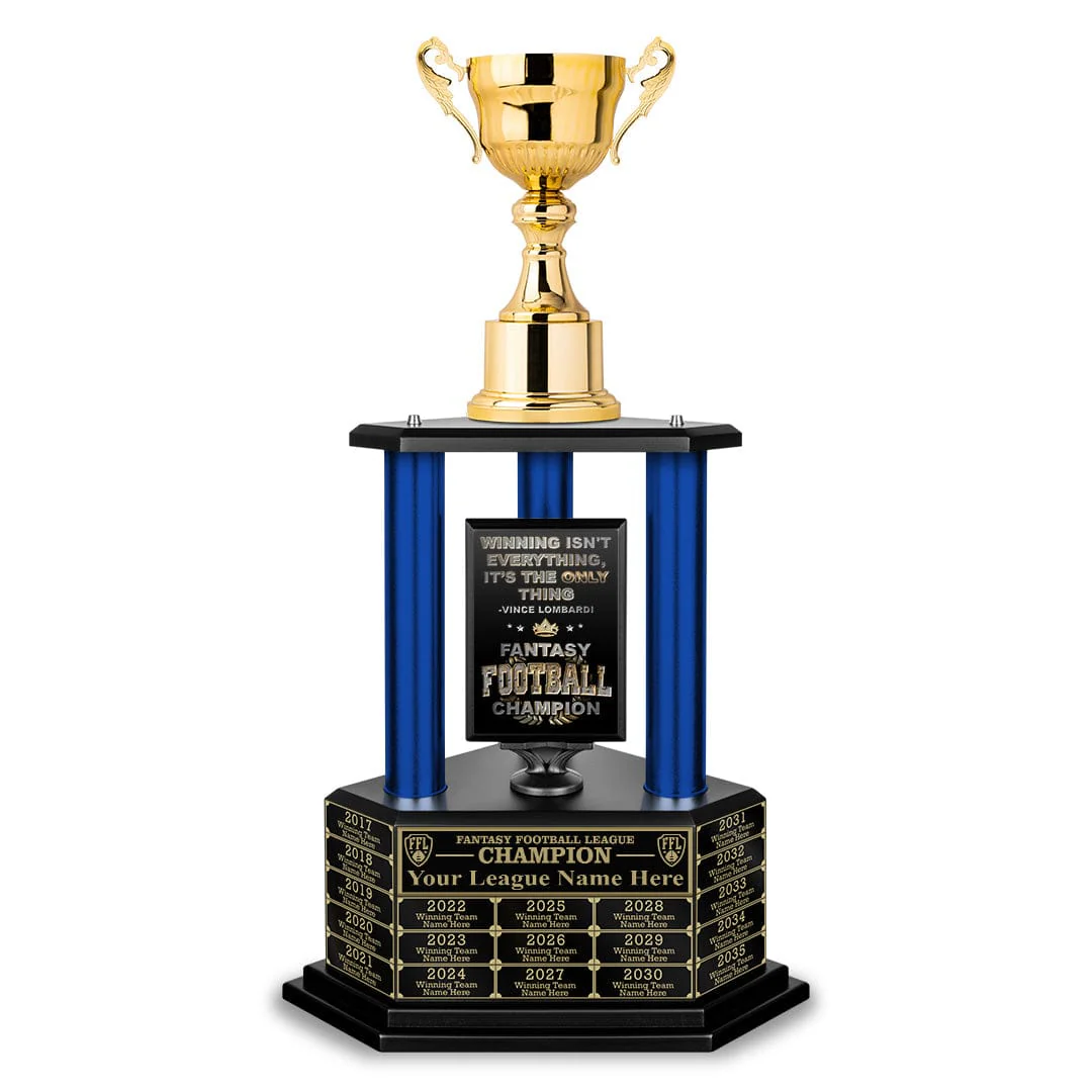 26"-36” Fantasy Football Perpetual Trophy - Gold Cup - Image 13