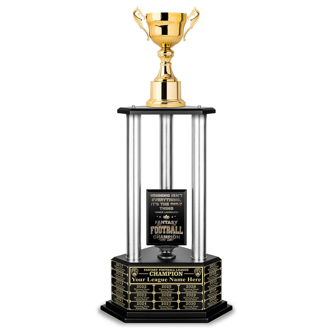 26"-36” Fantasy Football Perpetual Trophy - Gold Cup - Image 15
