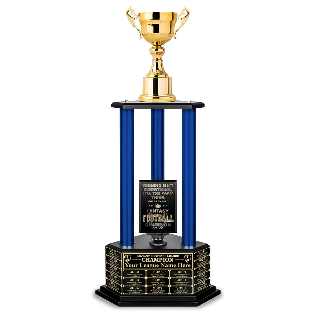26"-36” Fantasy Football Perpetual Trophy - Gold Cup - Image 16