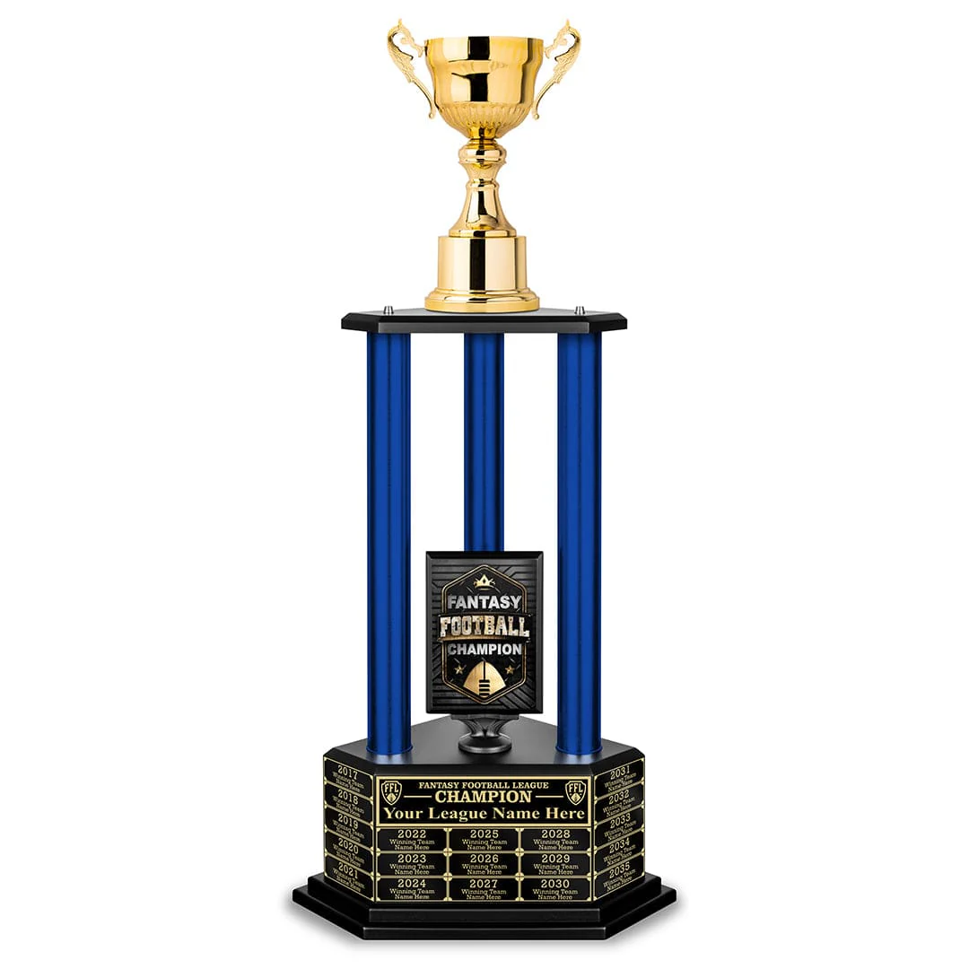 26"-36” Fantasy Football Perpetual Trophy - Gold Cup - Image 17