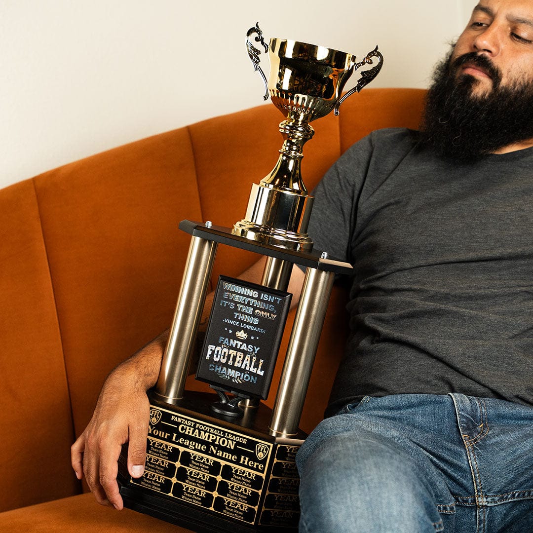 26"-36” Fantasy Football Perpetual Trophy - Gold Cup - Image 4