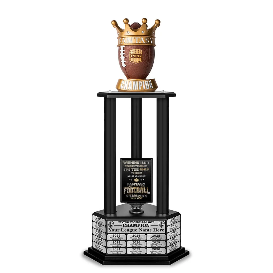 26"-56” Perpetual Fantasy Football Trophy - Crown Football - Image 10