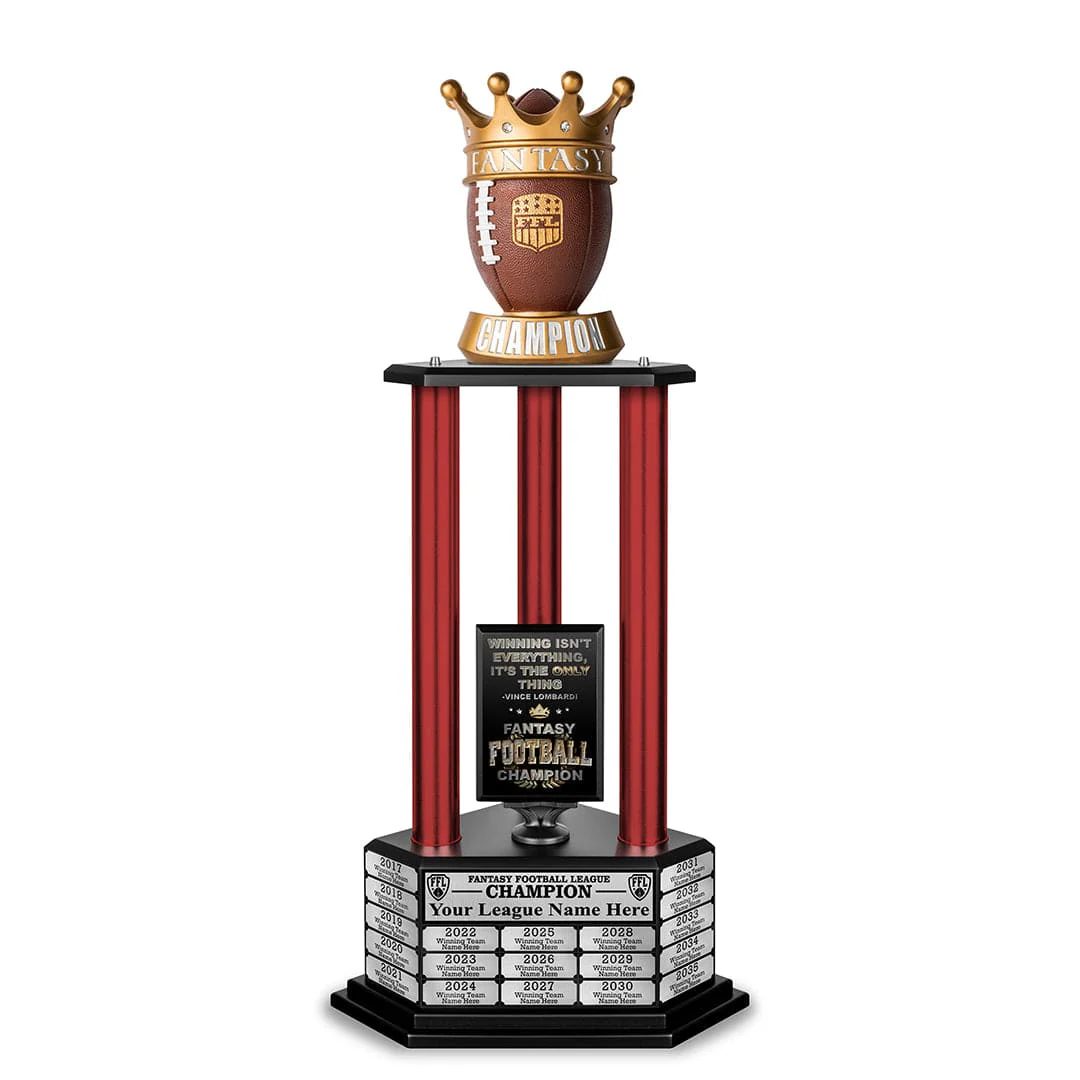 26"-56” Perpetual Fantasy Football Trophy - Crown Football - Image 11