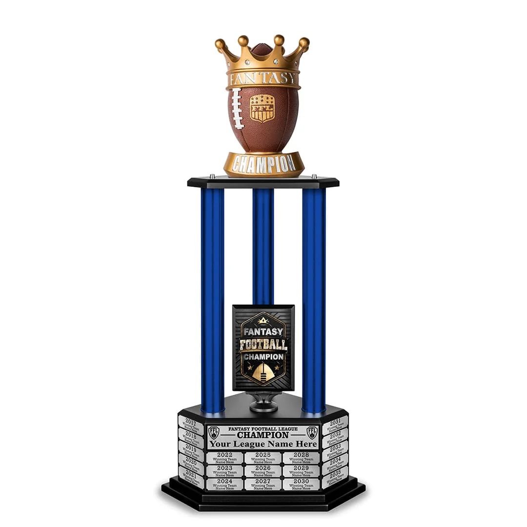 26"-56” Perpetual Fantasy Football Trophy - Crown Football - Image 13