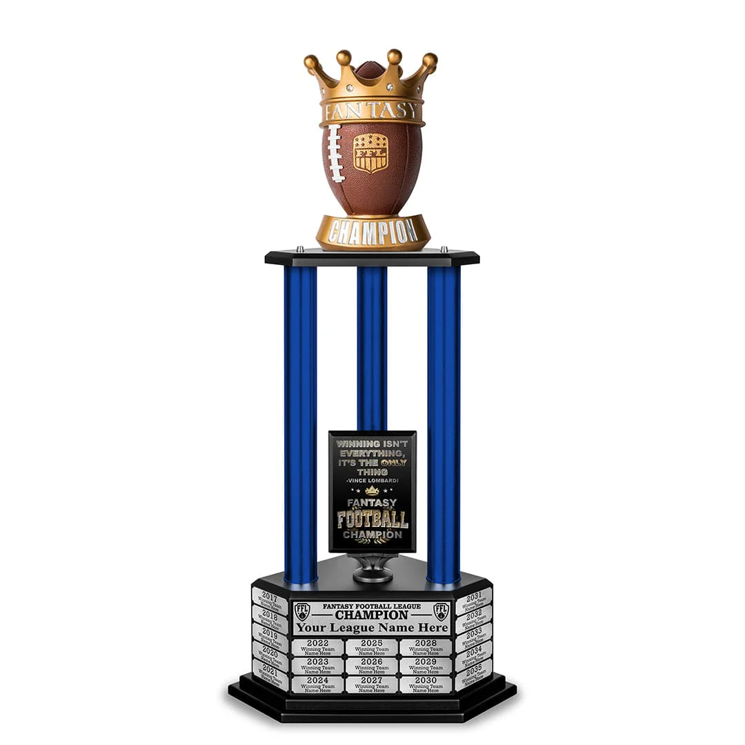 26"-56” Perpetual Fantasy Football Trophy - Crown Football - Image 14