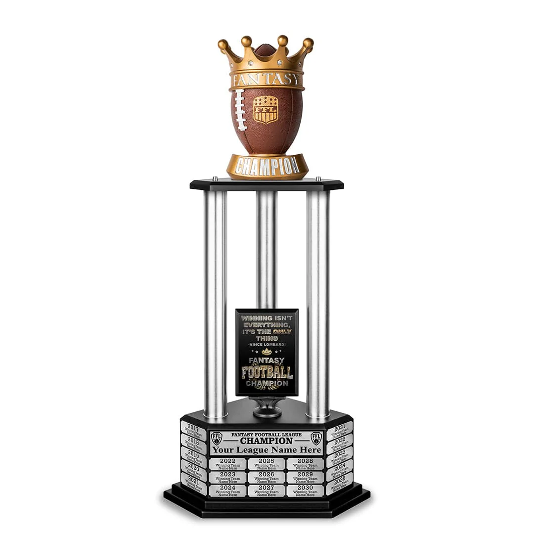 26"-56” Perpetual Fantasy Football Trophy - Crown Football - Image 16