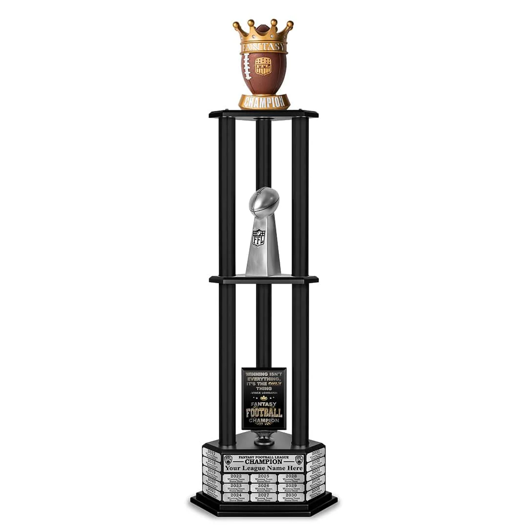 26"-56” Perpetual Fantasy Football Trophy - Crown Football - Image 17