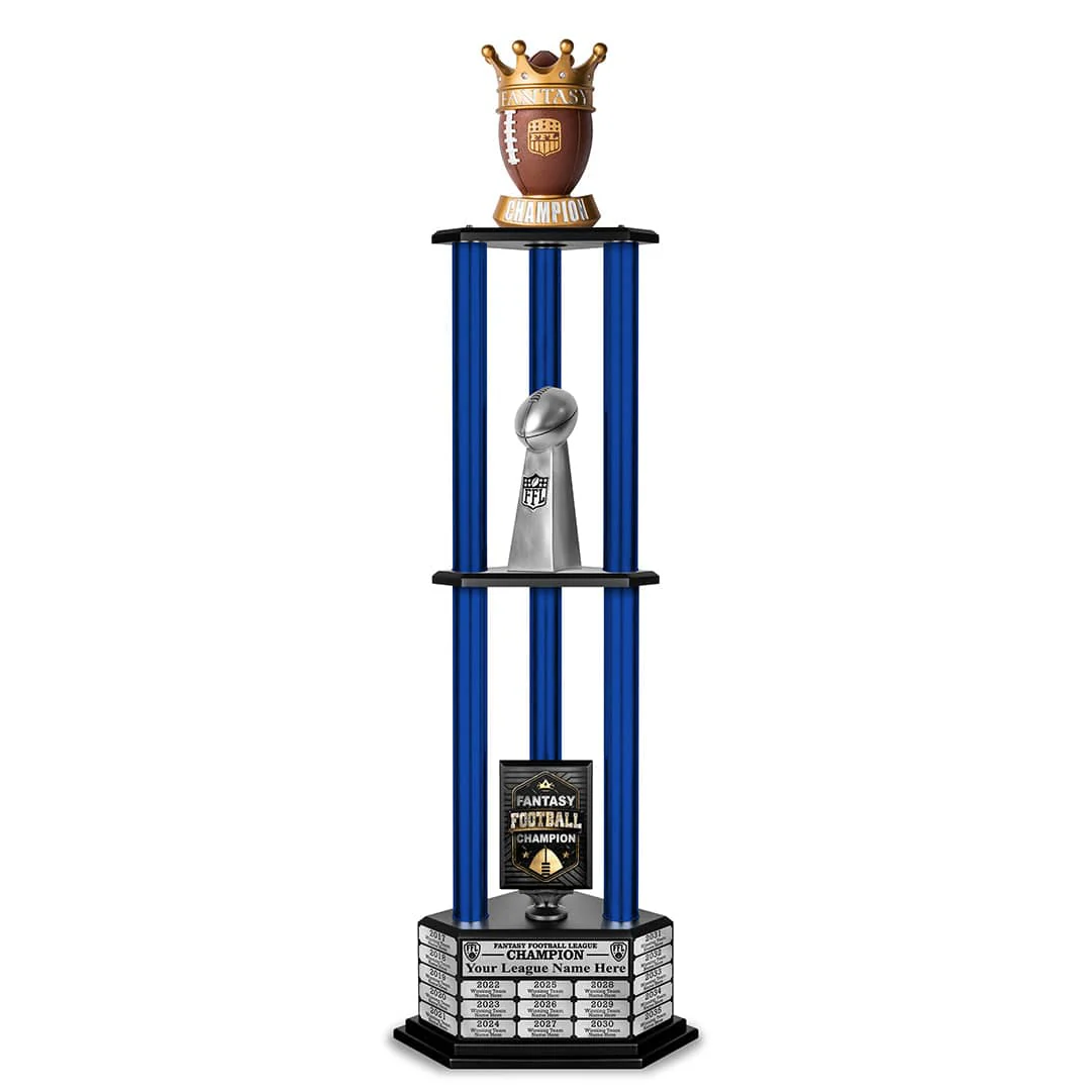 26"-56” Perpetual Fantasy Football Trophy - Crown Football - Image 19