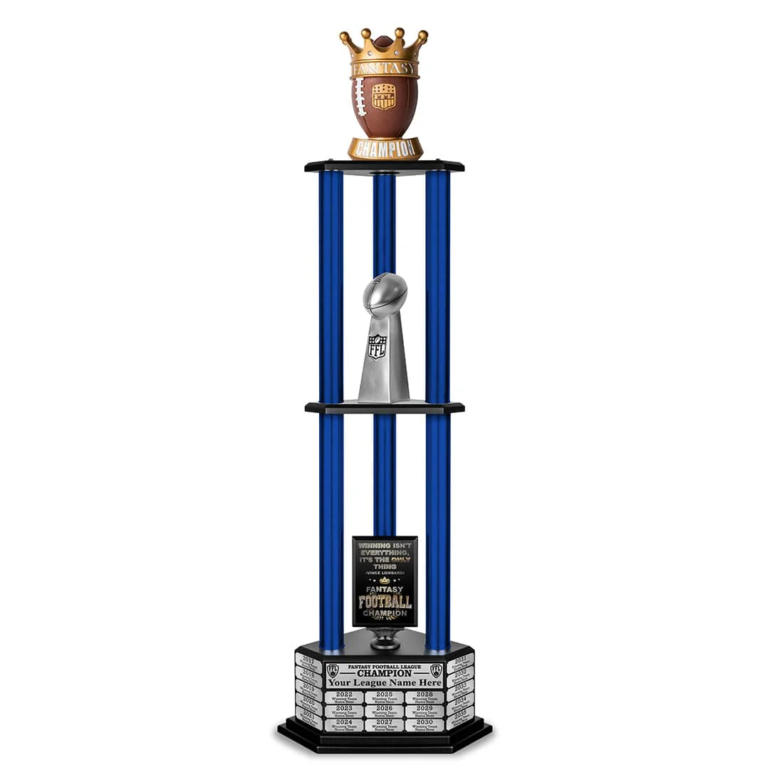 26"-56” Perpetual Fantasy Football Trophy - Crown Football - Image 21