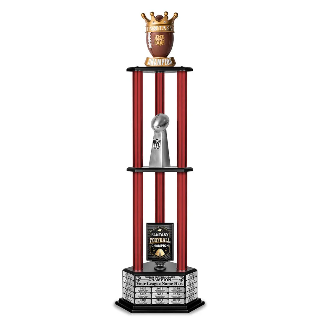 26"-56” Perpetual Fantasy Football Trophy - Crown Football - Image 23