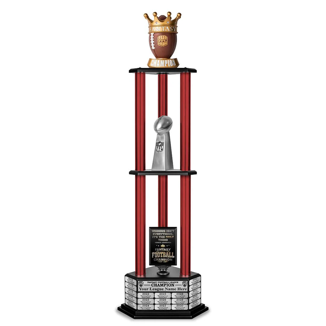 26"-56” Perpetual Fantasy Football Trophy - Crown Football - Image 24