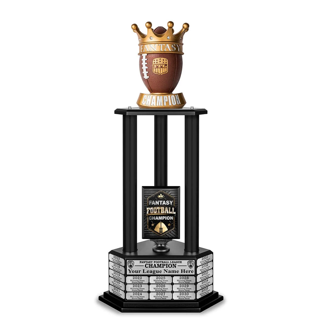 26"-56” Perpetual Fantasy Football Trophy - Crown Football - Image 9
