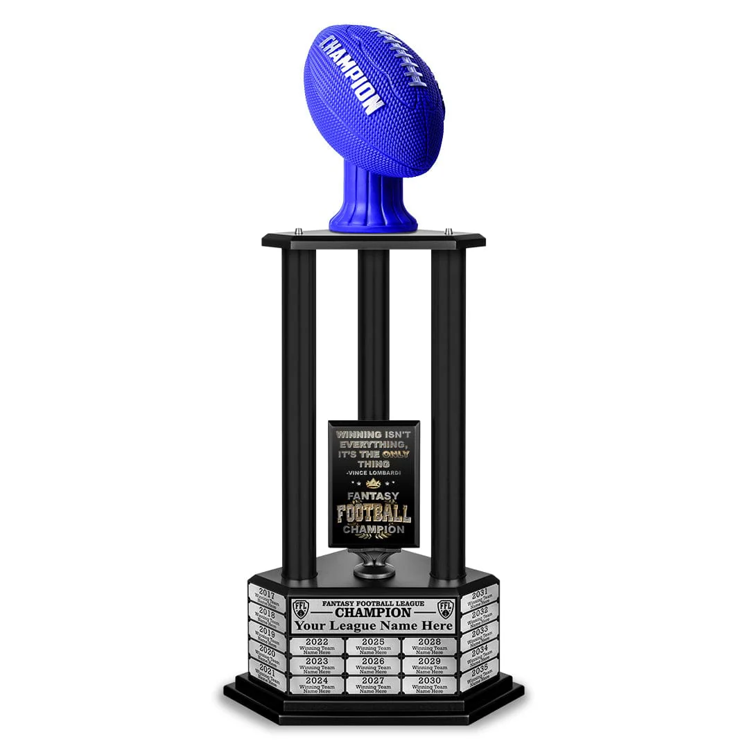 26”-56” Fantasy Football Perpetual Trophy - Blue Football - Image 10