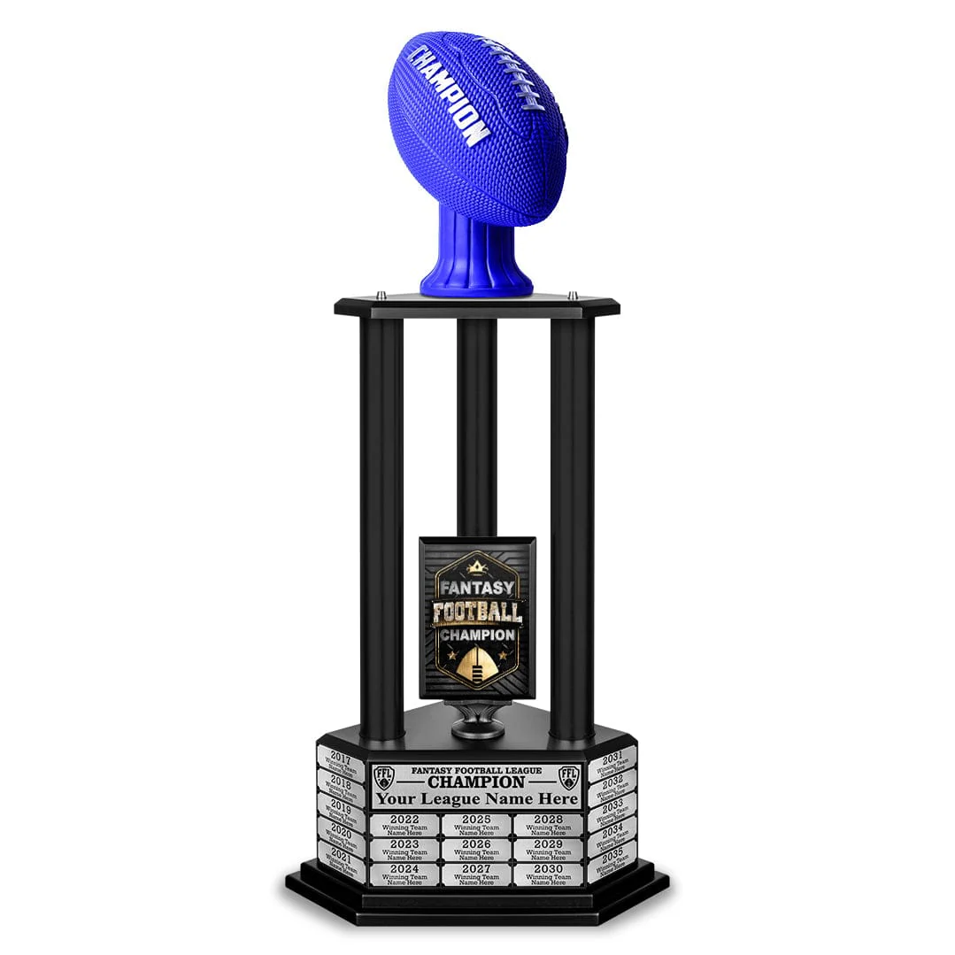 26”-56” Fantasy Football Perpetual Trophy - Blue Football - Image 14