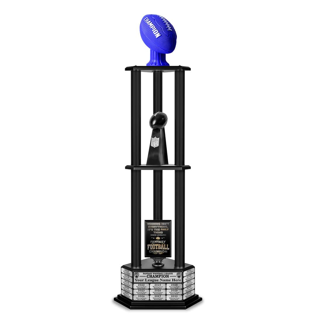 26”-56” Fantasy Football Perpetual Trophy - Blue Football - Image 21