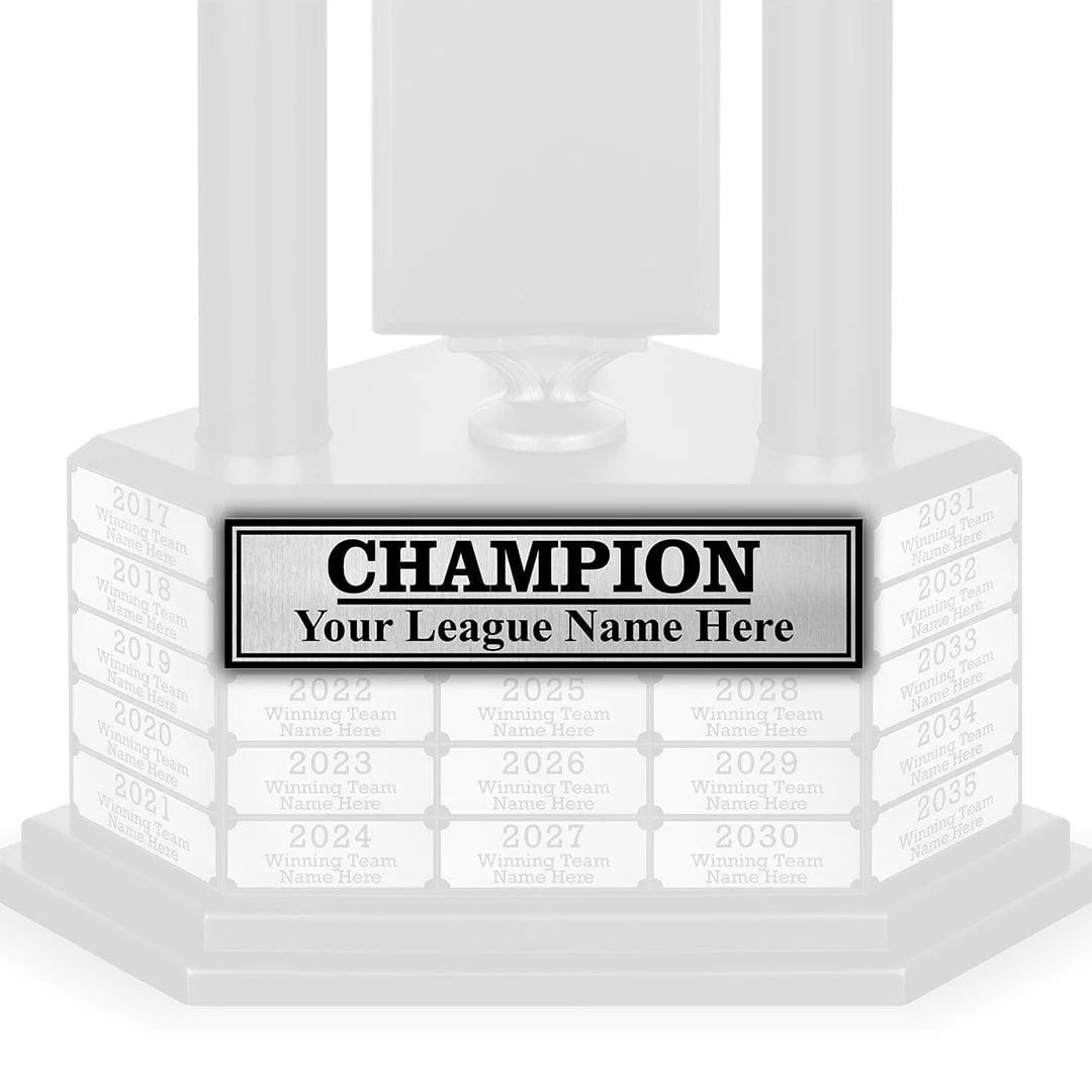 3 Column Champion League Plate - Silver - Image 2