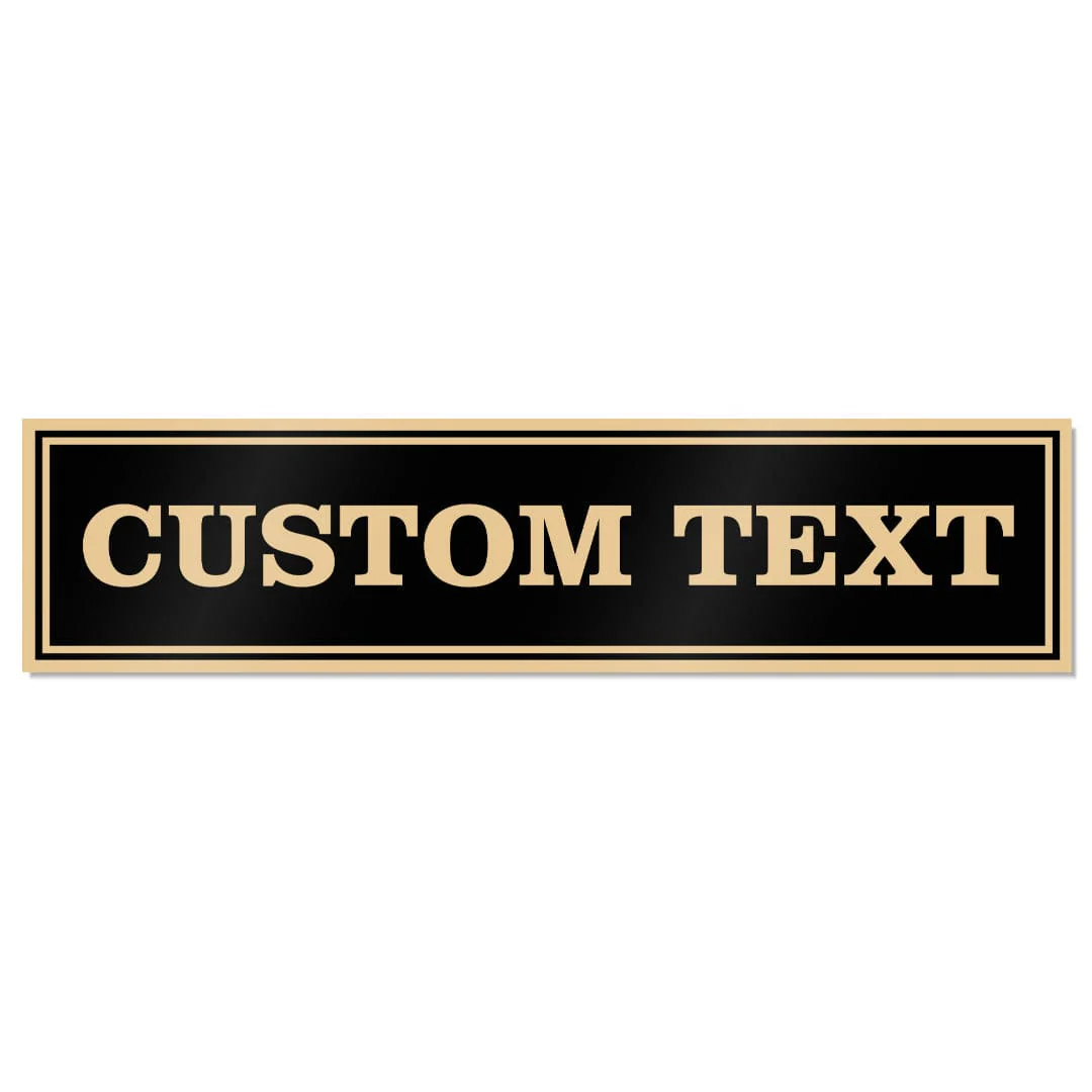 3 Column Custom League Plate - Black/Gold