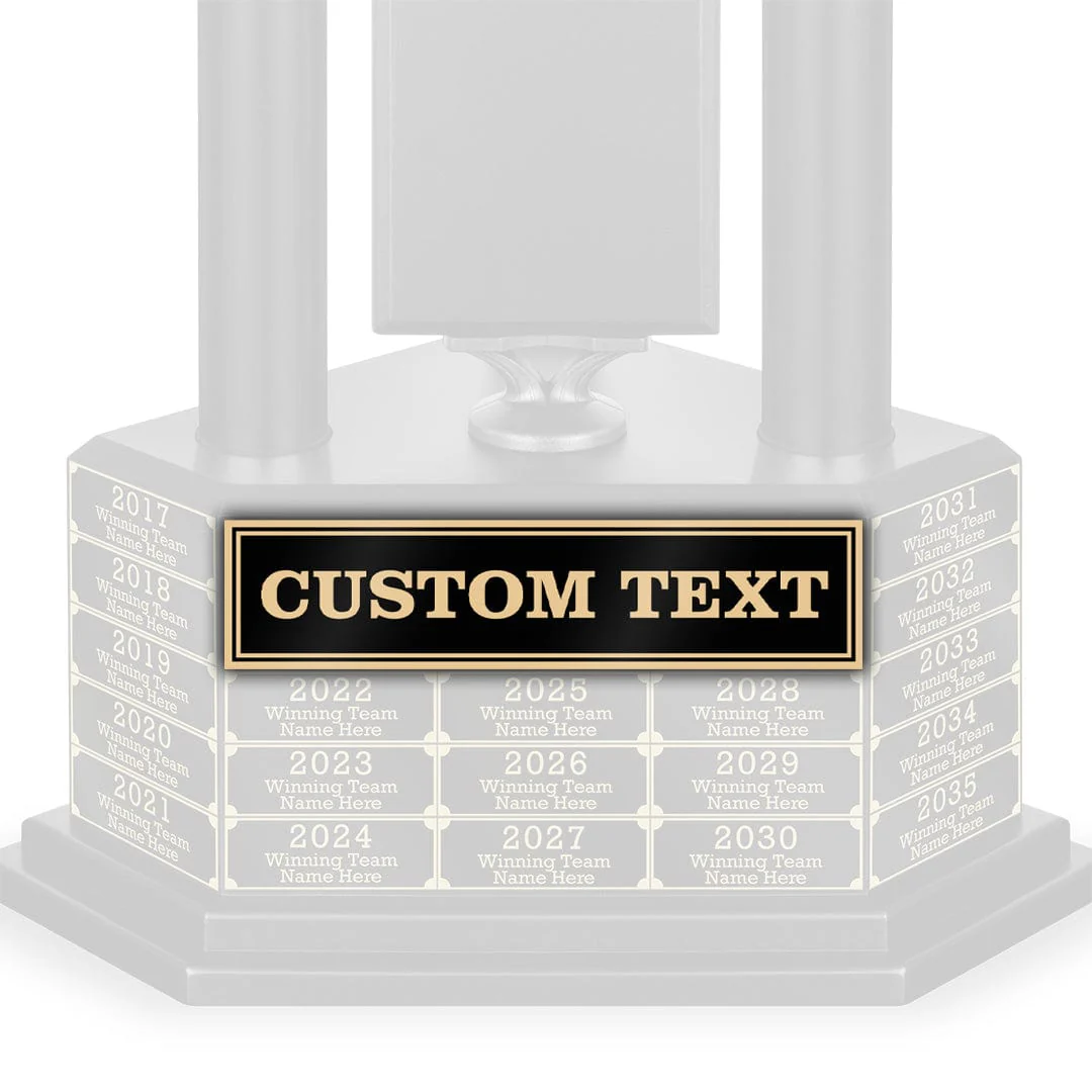 3 Column Custom League Plate - Black/Gold - Image 2