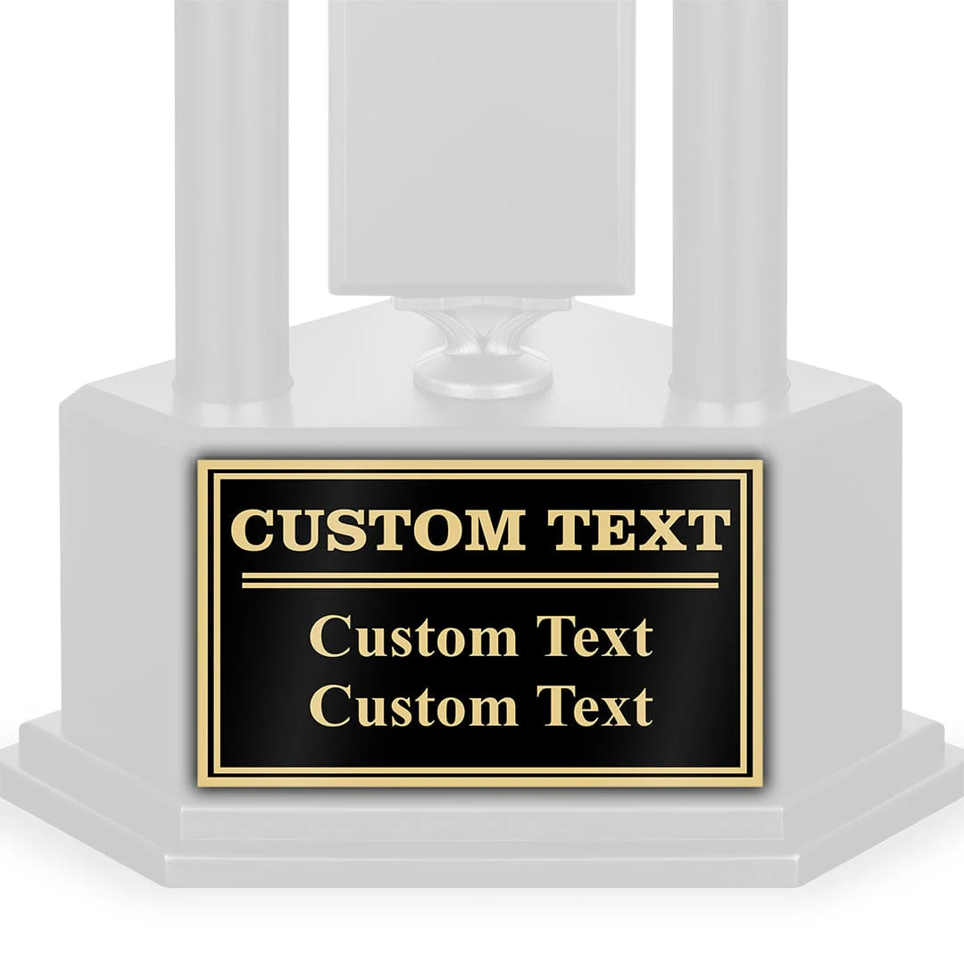 3 Column Custom Plate - Black/Gold - Image 2