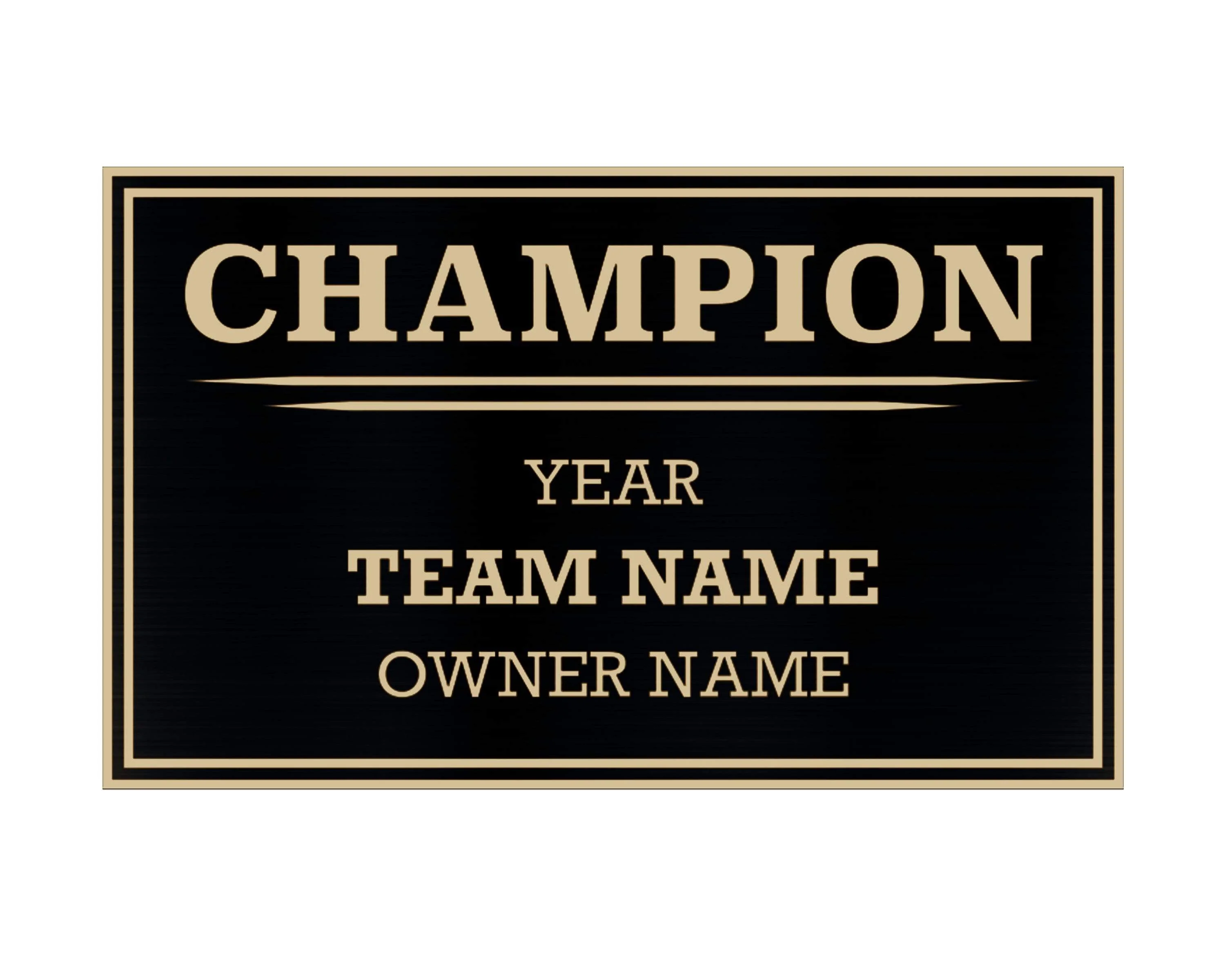 3 Column Single Winner League Plate - Gold