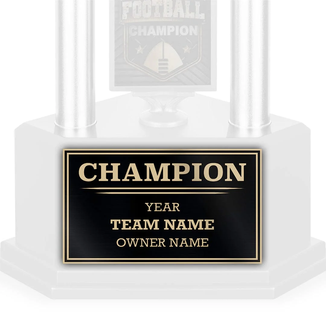3 Column Single Winner League Plate - Gold - Image 2