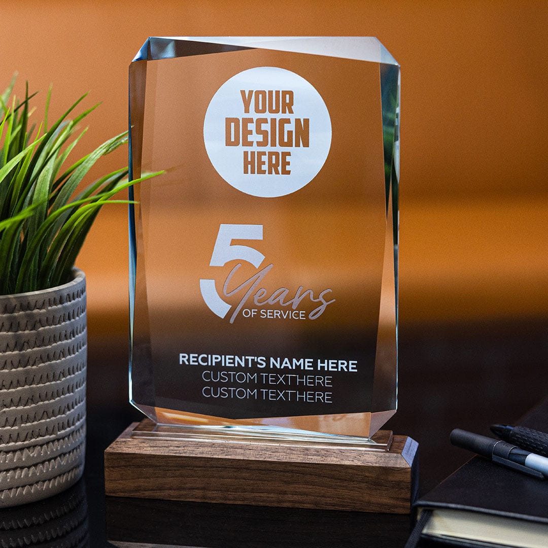 8.5" Years of Service Crystal Award - Image 2