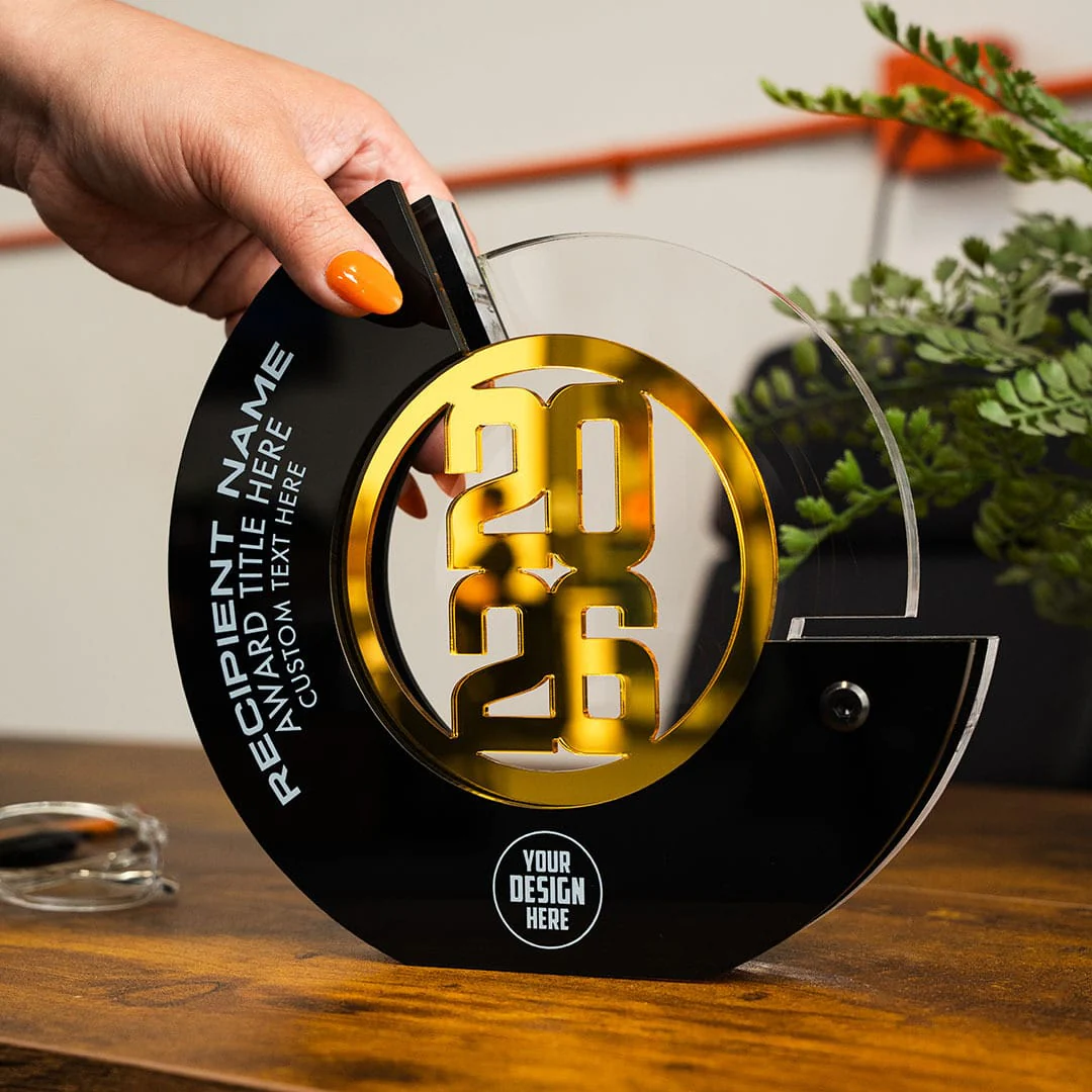 8" Crescent Custom Acrylic Award - Image 3