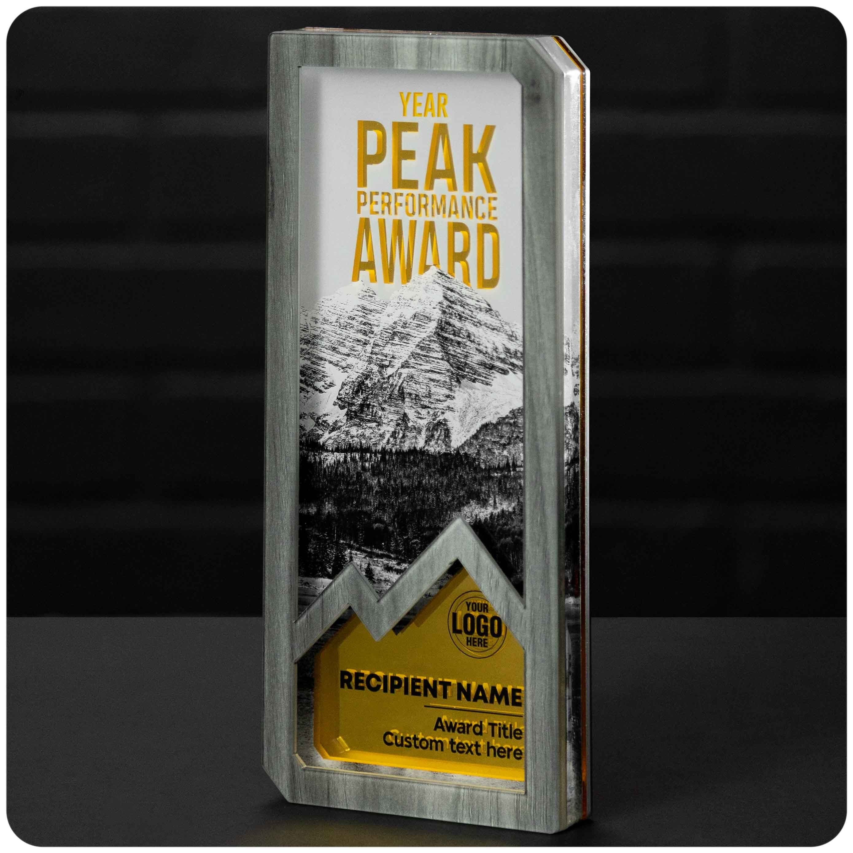 9" Peak Performance Custom Acrylic Award