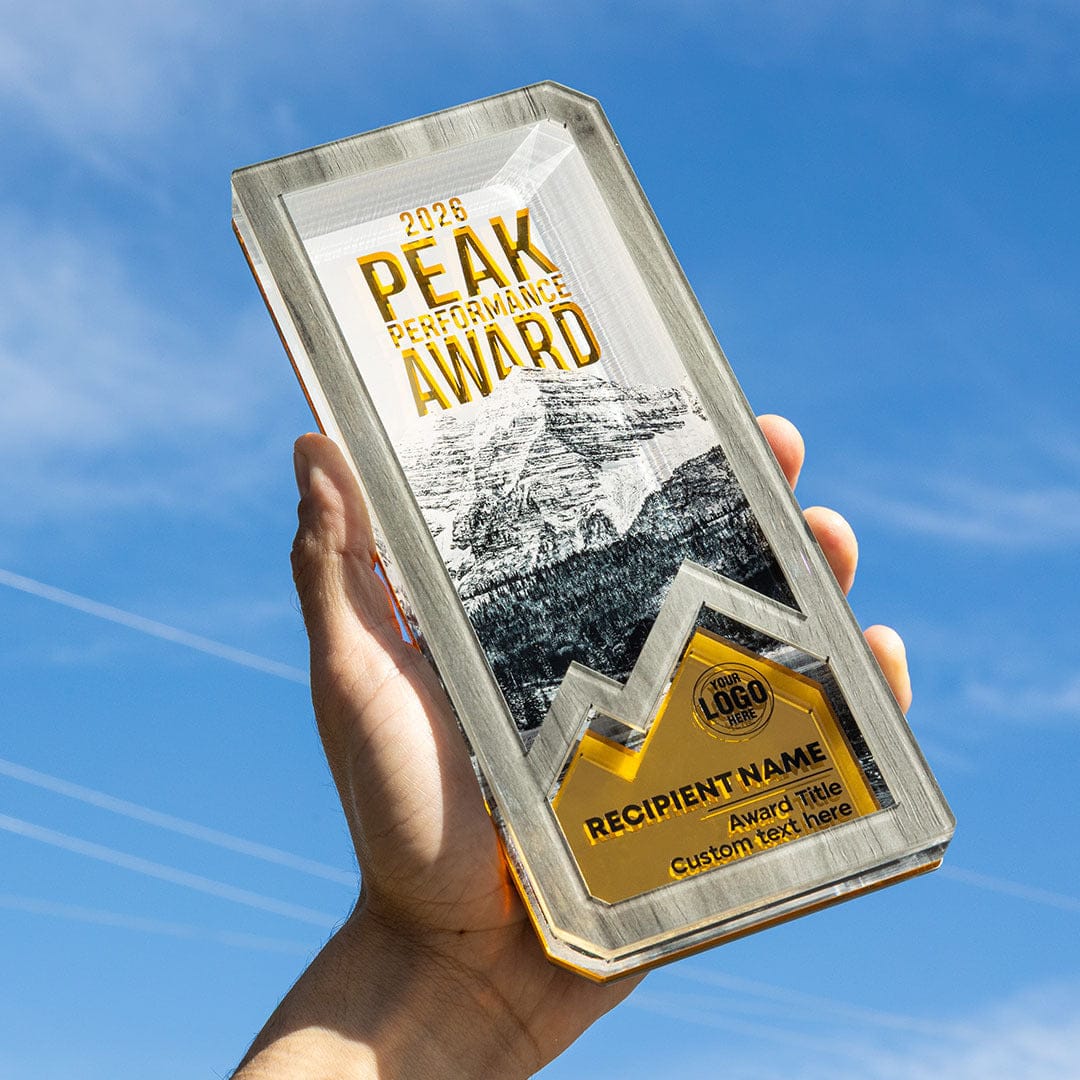 9" Peak Performance Custom Acrylic Award - Image 2