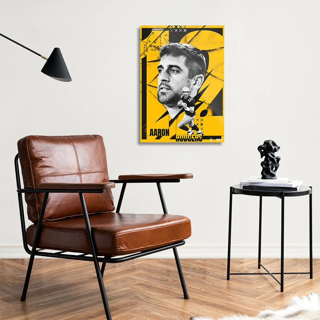 Aaron Rodgers Legend Yellow - Metal Wall Art - Image 2
