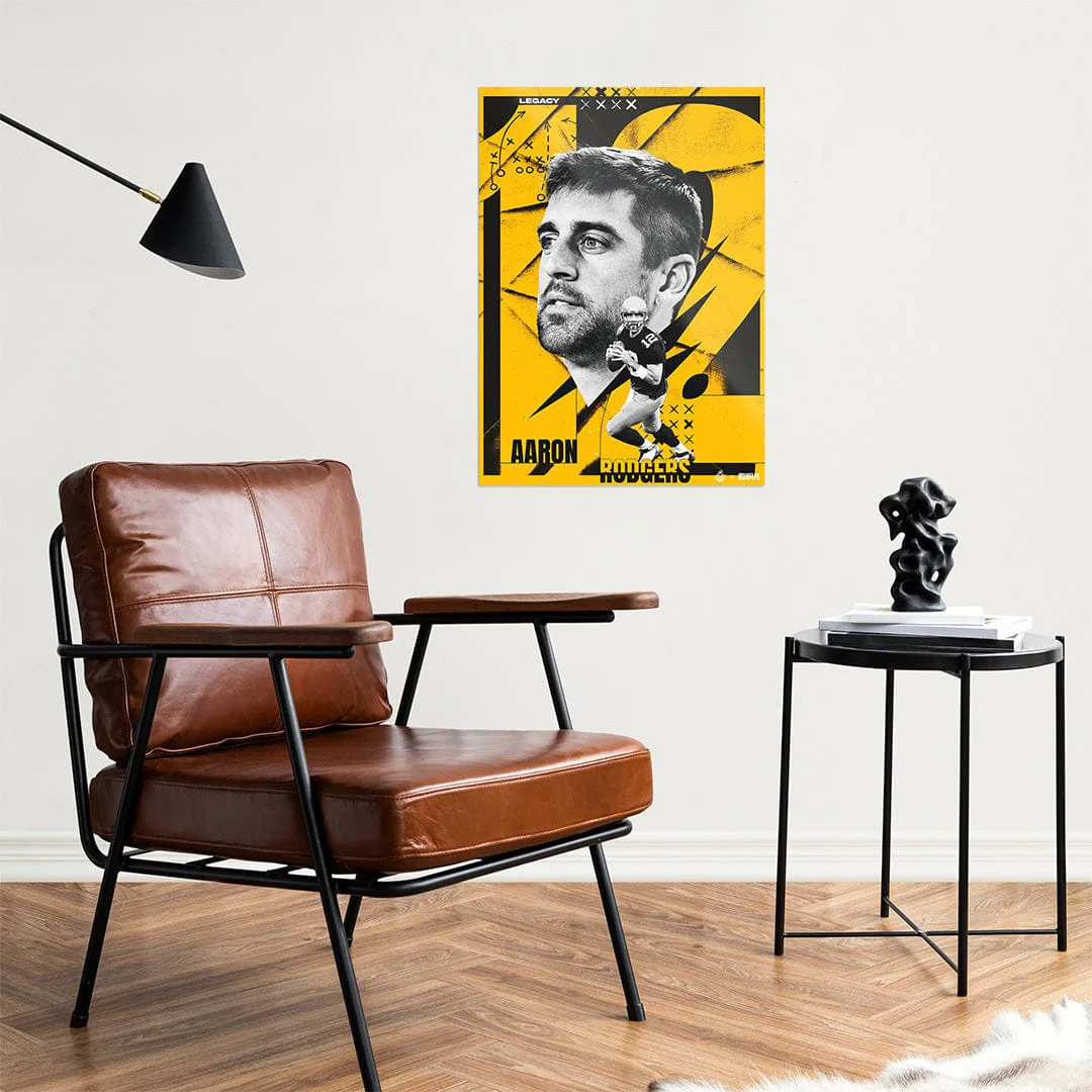 Aaron Rodgers Legend Yellow - Metal Wall Art - Image 3
