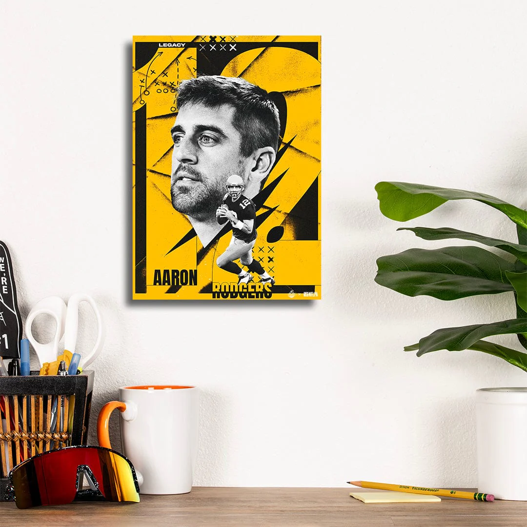 Aaron Rodgers Legend Yellow - Metal Wall Art - Image 7