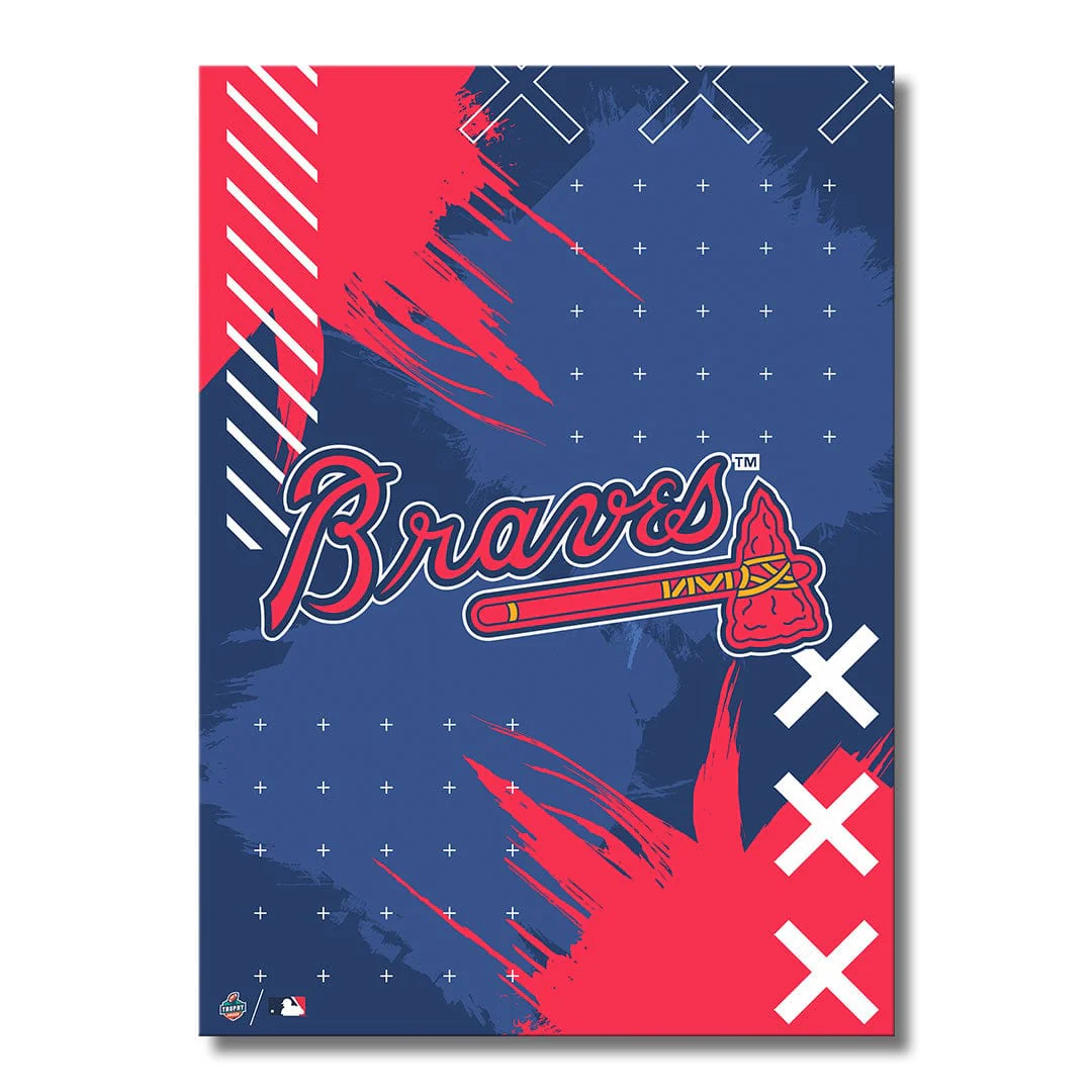 Atlanta Braves Stitch Logo - Metal Wall Art
